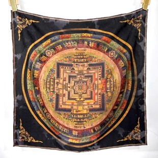 【老料苏罗香云纱65方巾】新款真丝围巾民族风桑蚕丝披肩丝巾女