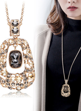 项链秋冬衣服挂件复古大气配饰