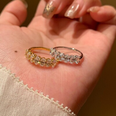 新款时尚通勤叠戴个性食指戒