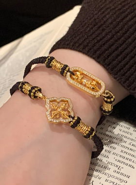 古法编绳手链本命年红绳