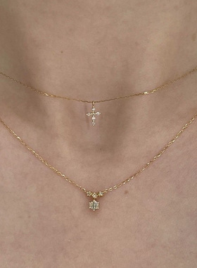 ins风精致锆石超闪锁骨链