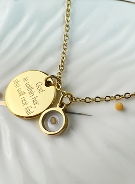 吊坠项链信仰鼓励许愿项链礼物女