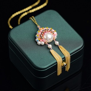 2026新款手工绕丝刀马旦脸谱耳坠项链戒指发梳发簪套装复古宫廷风