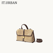 I.TURBAN文淇同款 行随游mini小挎包植鞣通勤邮差公文包单肩斜挎包