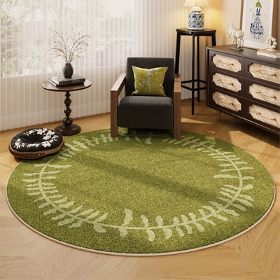 中古风高级感圆形地毯防滑耐脏卧室客厅衣帽间地垫防水防污垫子