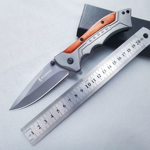 美国进口防身刀全钢短刀特殊钢俄罗斯巴克户外小刀勃朗宁折叠刀
