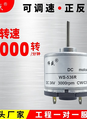 轴径3.175直流高速电机536微型有刷马达12V24V吹风机大扭力电动机