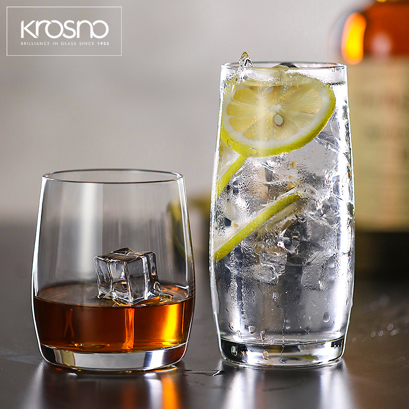 Krosno波兰进口玻璃杯威士忌杯洋酒杯家用玻璃杯套装啤酒杯开水杯