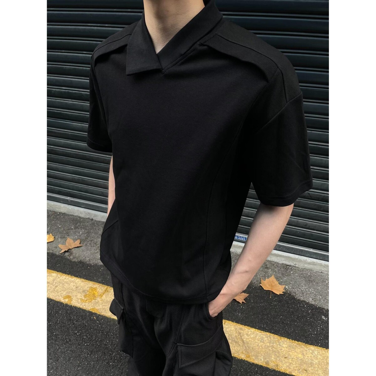 短袖t恤男潮牌夏季宽松五分袖红简约上衣513DX1200特P25,男装T恤,星座513