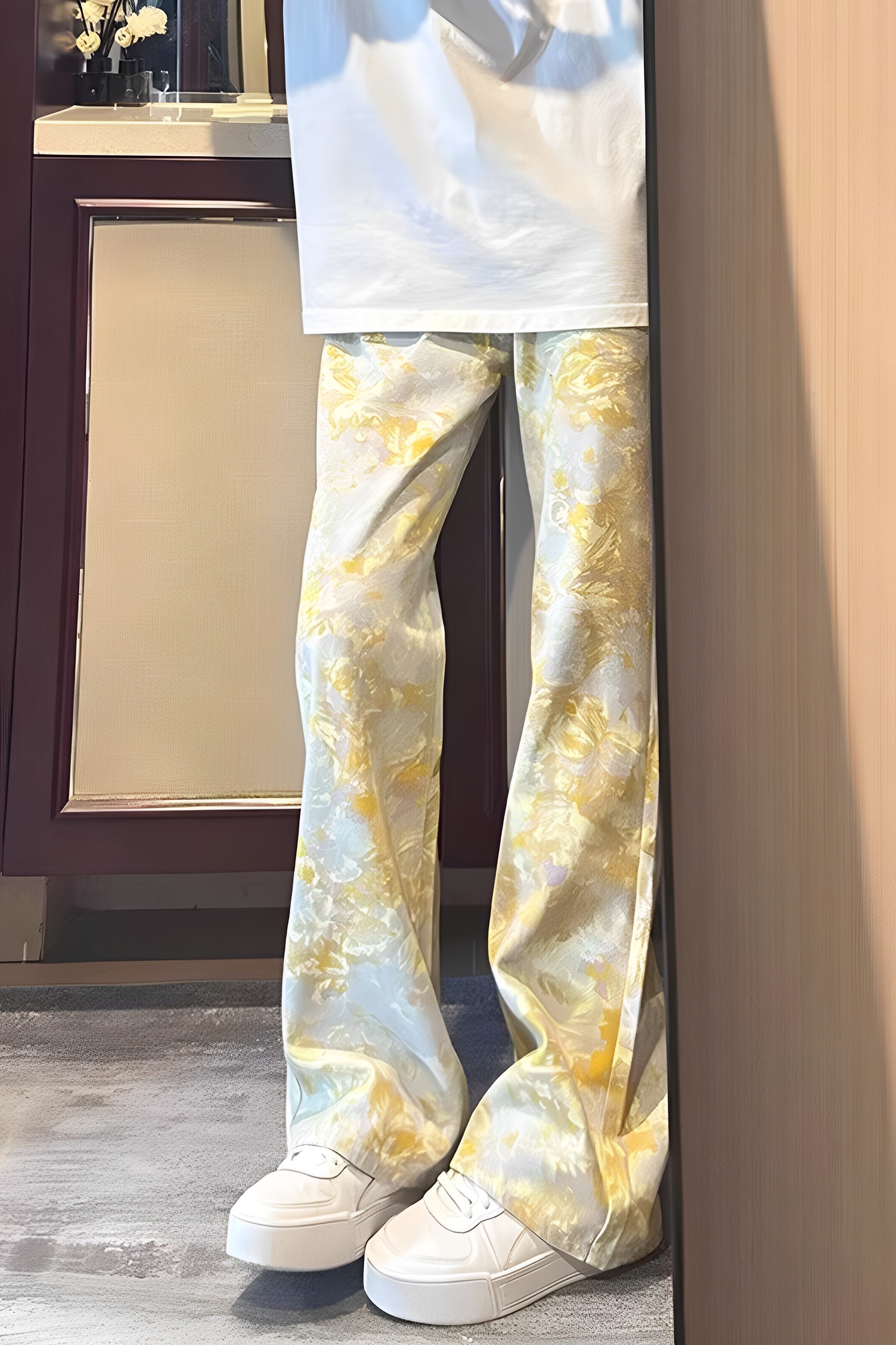 满印提花弯刀牛仔裤男春季痞帅高级感裤子直筒修身cleanfit阔腿裤,男装牛仔裤,星座513