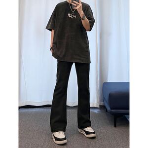 牛仔裤男款美式裤子潮牌潮流宽松百搭显瘦堆积感513CK1031P32图片