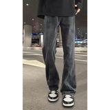 美式复古微喇牛仔裤男新款高街直筒休闲喇叭裤子513CK1233P40，女装休闲裤，星座513