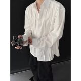 长袖衬衫日系港风宽松衬衣男生夏季潮流百搭休闲513CX363P37，男装衬衫，星座513