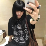 夏季短袖T恤女宽松美式潮牌半袖上衣513DX3781P38，男装T恤，星座513