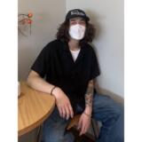 夏日系复古小细纹坑条短袖衬衫男古巴领纯色情侣衬衣513DX1453P33，男装T恤，星座513