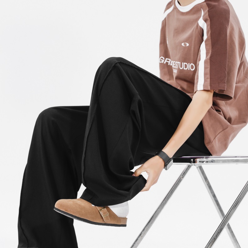 现货美式垂坠感痞帅感休闲裤阔腿拖地冰丝裤男速干裤513CK11P35，商品下架区商品下架区，星座513