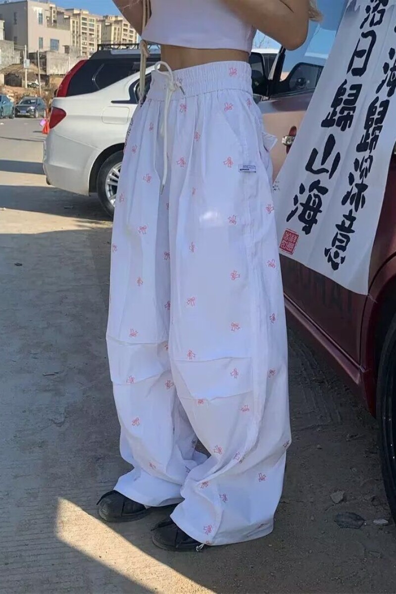 新宽松休闲男韩版潮流百搭夏季薄款坠感阔腿拖地裤513CK1002P45,男装休闲裤,星座513