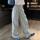 新款冰丝裤冲锋伞兵直筒休闲男女同款夏潮抽绳松紧513CK166P38，男装休闲裤，星座513