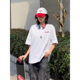原版刺绣高品质重磅纯棉双纱美式高街短袖T恤男女513DX992P33，男装T恤，星座513