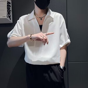 简约休闲新款短袖撞色POLO衫男慵懒宽松百搭复古513PL062P27图片