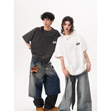 短袖t恤男潮牌夏季宽松五分袖红潮流简约上衣513DX1214P28，女装T恤，星座513