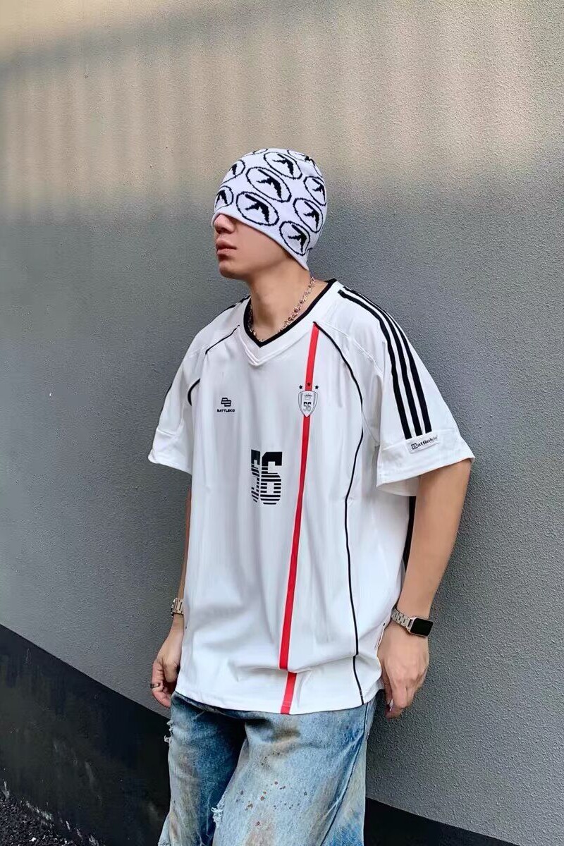 短袖t恤男夏季宽松五分袖红潮流简约印花上衣513DX568P38,男装T恤,星座513