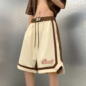 夏季新款港风短裤男宽松拼色男女五分休闲裤潮 514-7 DK2332 P45图片