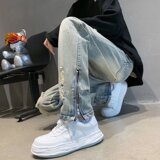 宽松直筒水洗直脚男时尚牛仔裤潮流新款夏季长裤513CK010P39，男装牛仔裤，星座513