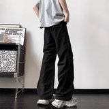 夏季速干裤百搭潮流松紧腰休闲捏褶透气阔腿裤长裤513CK1414特P28，男装休闲裤，星座513