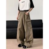 美式大口袋解构工装牛仔裤男女新高街宽松阔腿长裤513CK263P60，男装牛仔裤，星座513