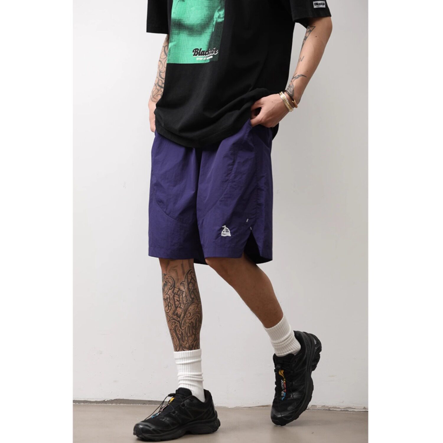 日系山系户外速干休闲工装短裤男夏季机能五分裤513DK092P30,男装牛仔裤,星座513