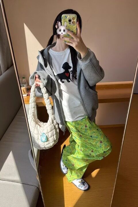 美式复古阔腿休闲裤男女宽松休闲直筒工装长裤513CK099P35,男装工装外套,星座513