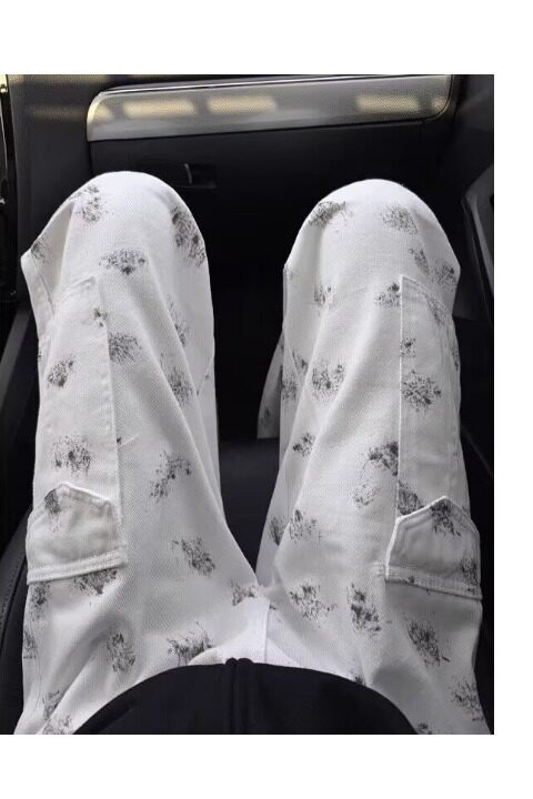 美式扎染印花牛仔裤男高街工装裤子修身直筒休闲裤513CK074P48,男装牛仔裤,星座513