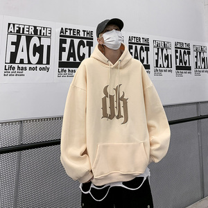 秋冬新款重磅加绒连帽发泡印花潮牌棉衣外套男514-7MYL6005P65