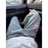 港风潮男夏季新款牛仔裤嘻哈潮高街潮流痞帅长裤513DK1251P43，商品下架区，星座513