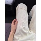 美式毛边假破洞牛仔裤男潮直筒高街微喇叭裤子513CK1253P42，男装牛仔裤，星座513