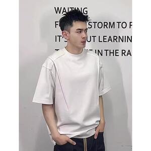 新款短袖t恤男夏季韩版潮流简约半袖上衣513DX375P30图片