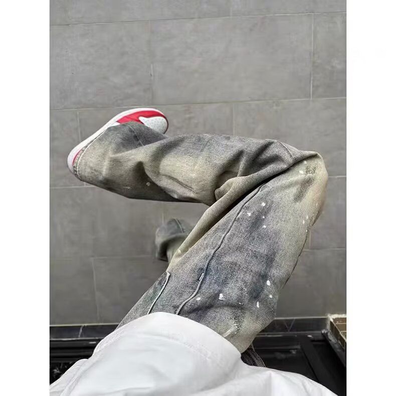 港风潮男夏季新款牛仔裤嘻哈潮高街潮流痞帅长裤513CK1750P42,男装牛仔裤,星座513