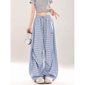 新款宽松休闲裤男韩版潮流百搭夏季坠感阔腿拖地长裤513CK1524P55图片