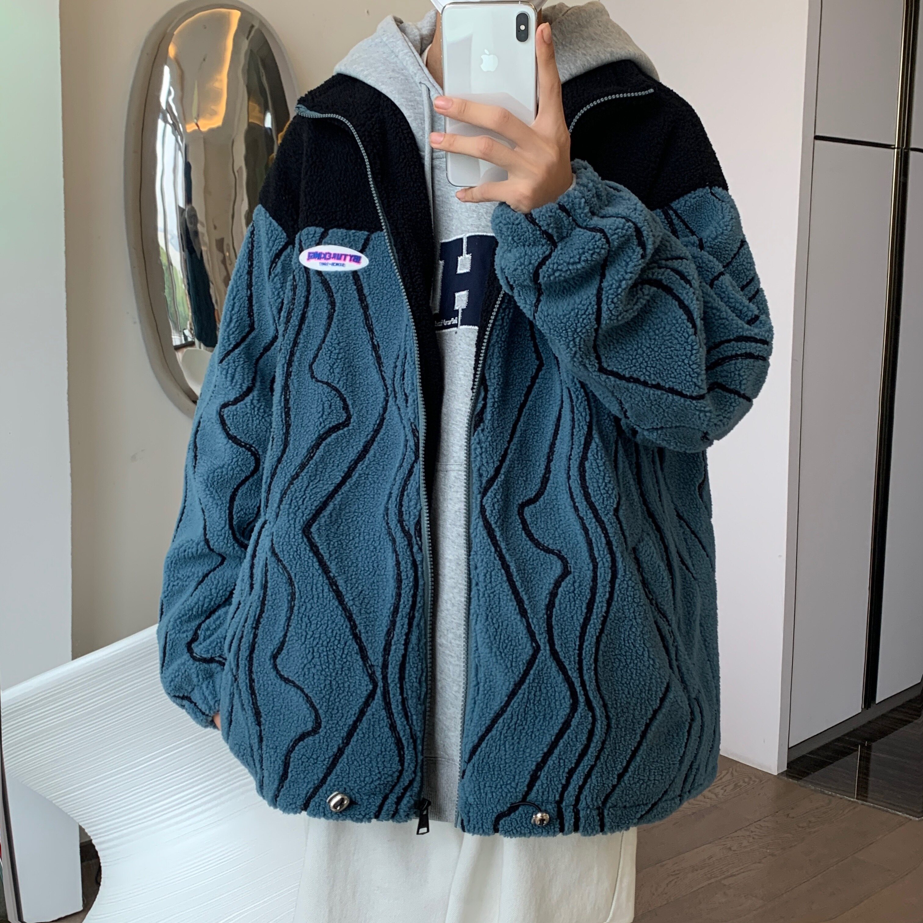 男冬季棉衣外套拼色韩版潮流棉服休闲宽松l立领711MY216,男装棉衣,星座513