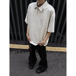 翻领短袖polo衫男夏季韩版潮流新款百搭体恤上衣513PL1393P36图片