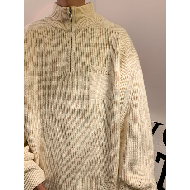 重磅高品质秋冬立领拉链宽松套头毛衣外套男514-7LD2353P80,男装针织衫/毛衣,星座513