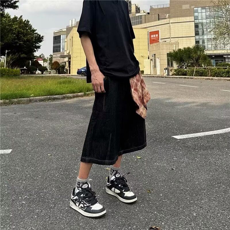 港风潮男夏季新款牛仔裤嘻哈潮高街潮流痞帅长裤513DK404P38,男装牛仔裤,星座513