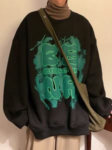 秋冬装宽松加绒加厚圆领卫衣高品质气泡印花棉衣514-7MYY6011 P58图片