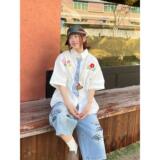 夏季创意趣味手绘涂鸦领带短袖衬衫上衣513DX1113P30，男装T恤，星座513