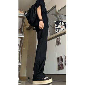 直筒修身微喇西裤男垂坠感高级冰丝夏薄款裤子513CK366P33图片