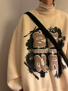 新款男女圆领加绒加厚时尚宽松高品质气泡印花514-7MYY6011P58