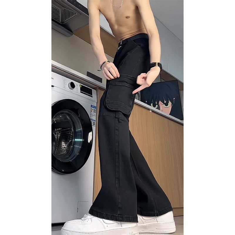 工装裤男夏季美式高级感痞帅微喇牛仔裤子513CK1089P48,男装牛仔裤,星座513