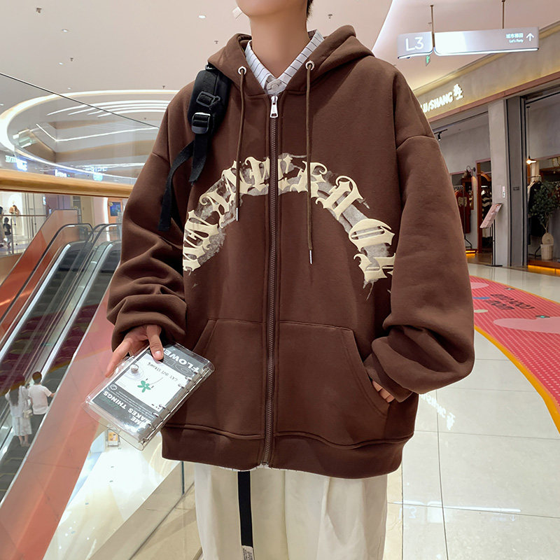冬季加绒 针织开衫连帽高品质气泡印花男棉衣514-7 MYK6007 P68图片