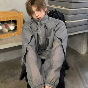 双层宽松运动防晒上衣男美式痞帅炸街透气长袖513FS1513P45图片